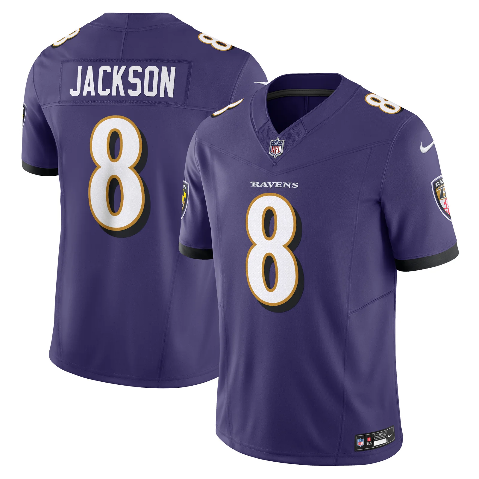 Men'sLamar Jackson Baltimore Ravens Vapor F.U.S.E. Limited Jersey - Purple -