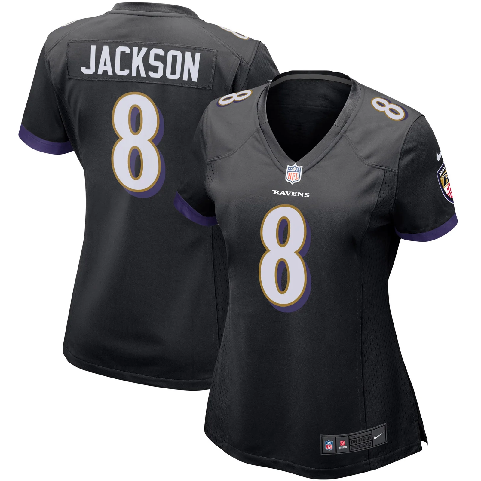 Lamar Jackson Baltimore Ravens Woman's Game Jersey - Black -