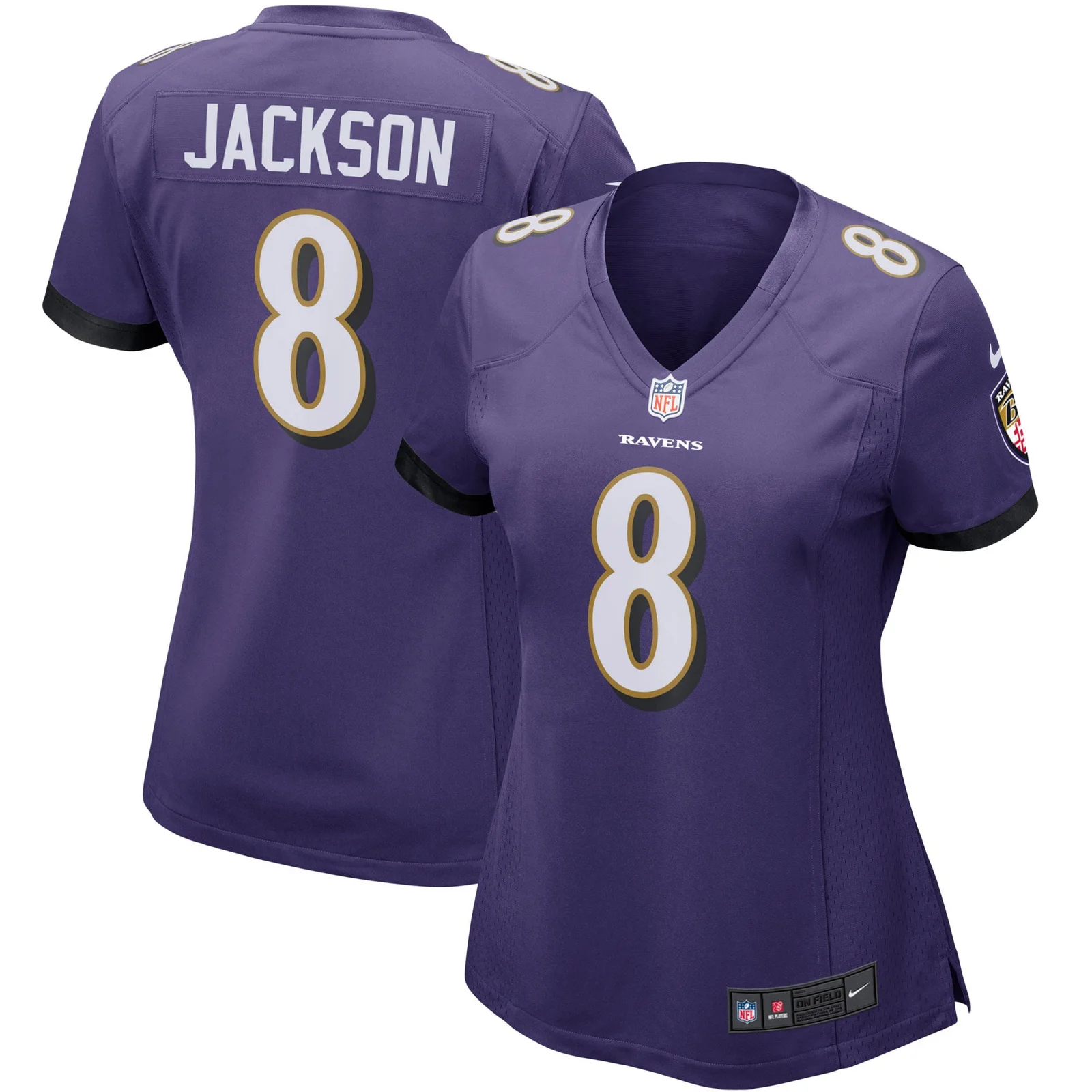 Lamar Jackson Baltimore Ravens Woman's Game Player Jersey - Purple -