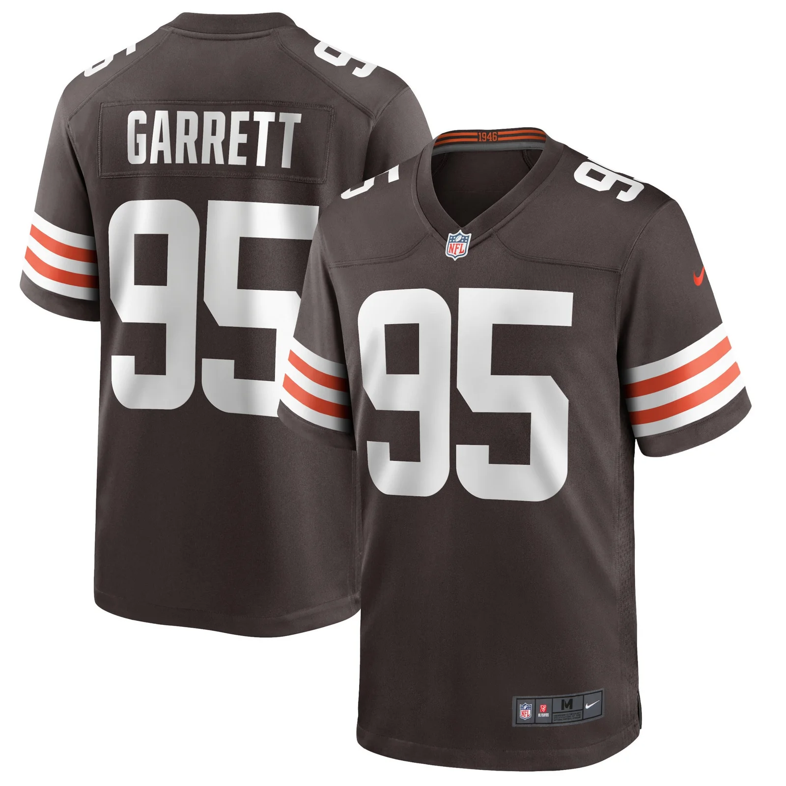 Men'sMyles Garrett Cleveland Browns Game Player Jersey - Brown -