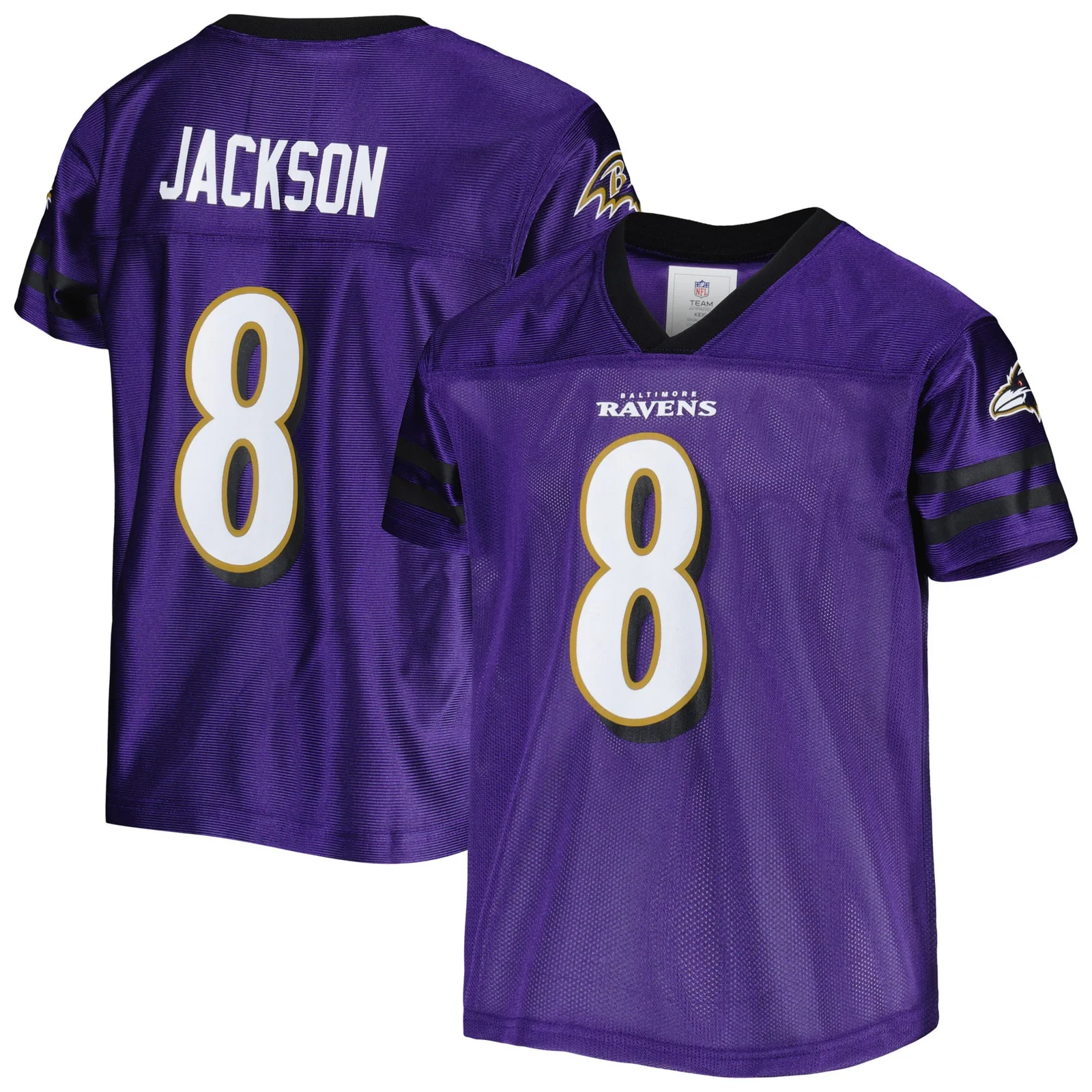 Youth Lamar Jackson Purple Baltimore Ravens Player  Jersey