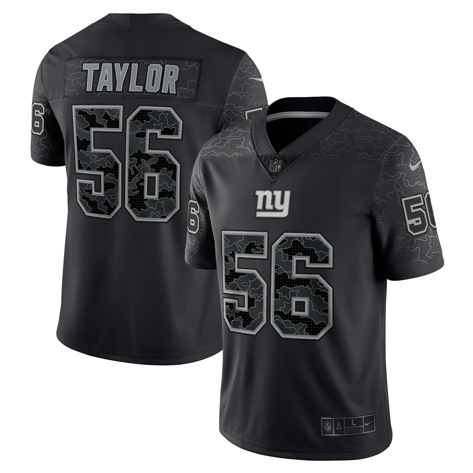 Men's Lawrence Taylor New York Giants Retired Player RFLCTV Limited Jersey - Black -