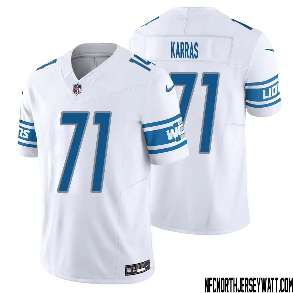 Alex Karras No 71 Men White Detroit Lions Vapor F.U.S.E. Limited Jersey 1