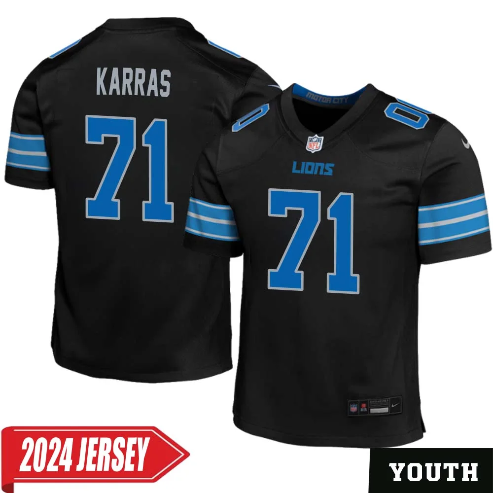 Alex Karras No 71 Youth s Detroit Lions 2nd Alternate Vapor F.U.S.E. Limited 2024 Jersey Black
