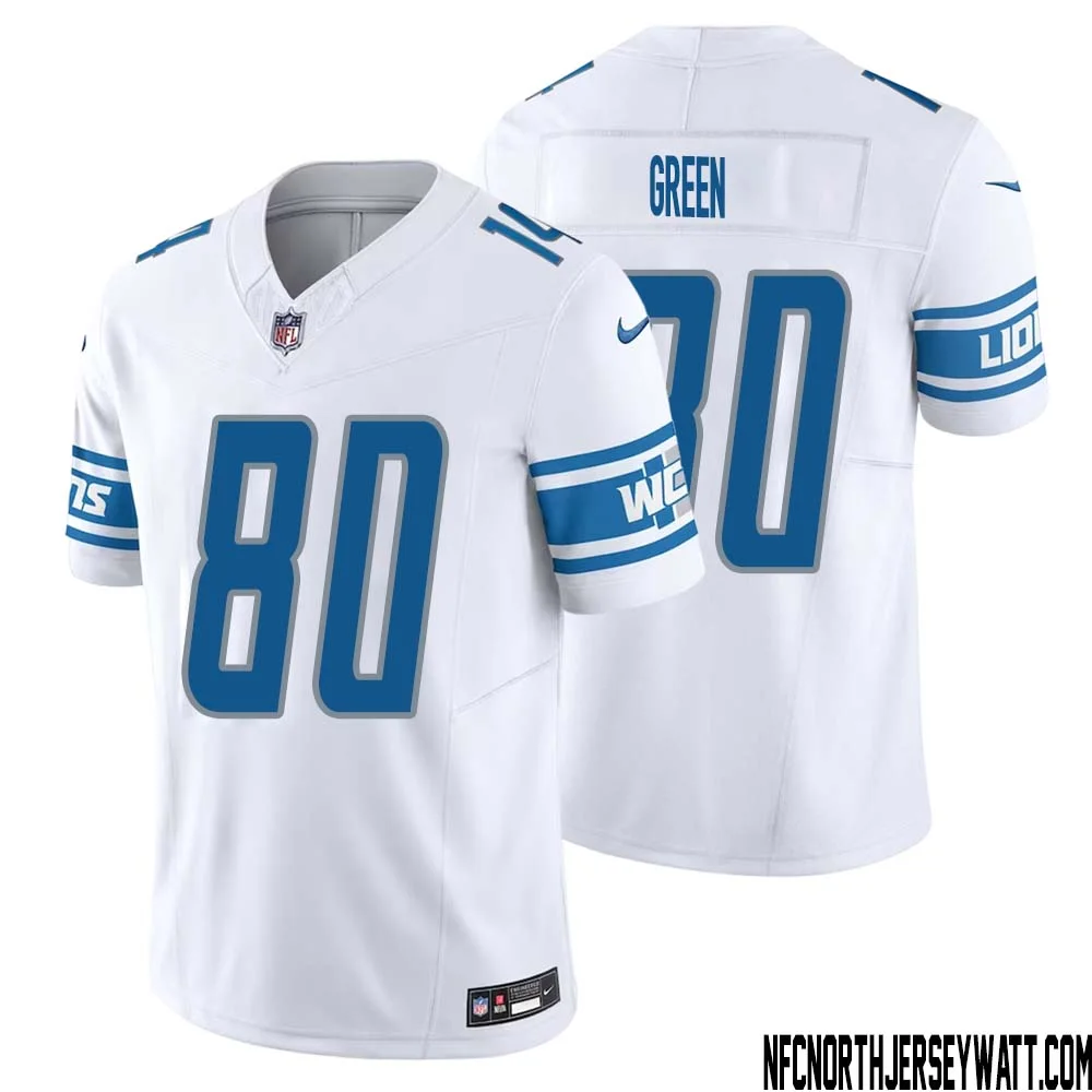 Antoine Green No 80 Men White Detroit Lions Vapor F.U.S.E. Limited Jersey