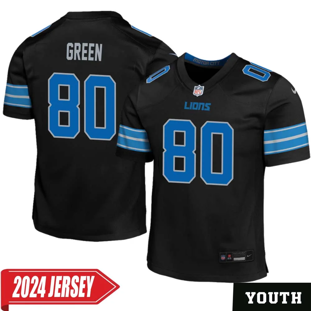 Antoine Green No 80 Youth s Detroit Lions 2nd Alternate Vapor F.U.S.E. Limited 2024 Jersey Black