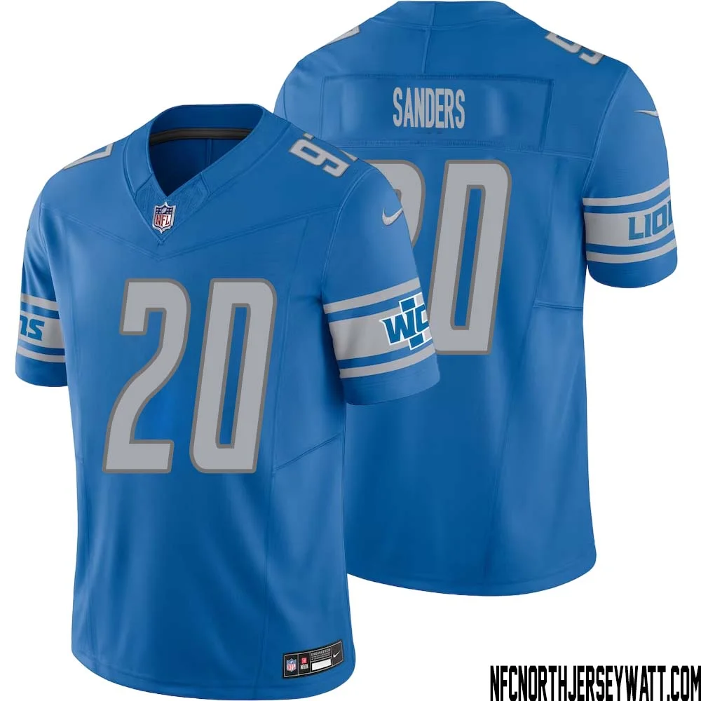 Barry Sanders No 20 Men Blue Detroit Lions Vapor F.U.S.E. Limited Jersey