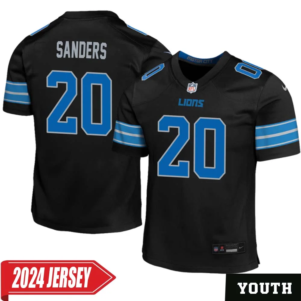 Barry Sanders No 20 Youth s Detroit Lions 2nd Alternate Vapor F.U.S.E. Limited 2024 Jersey Black