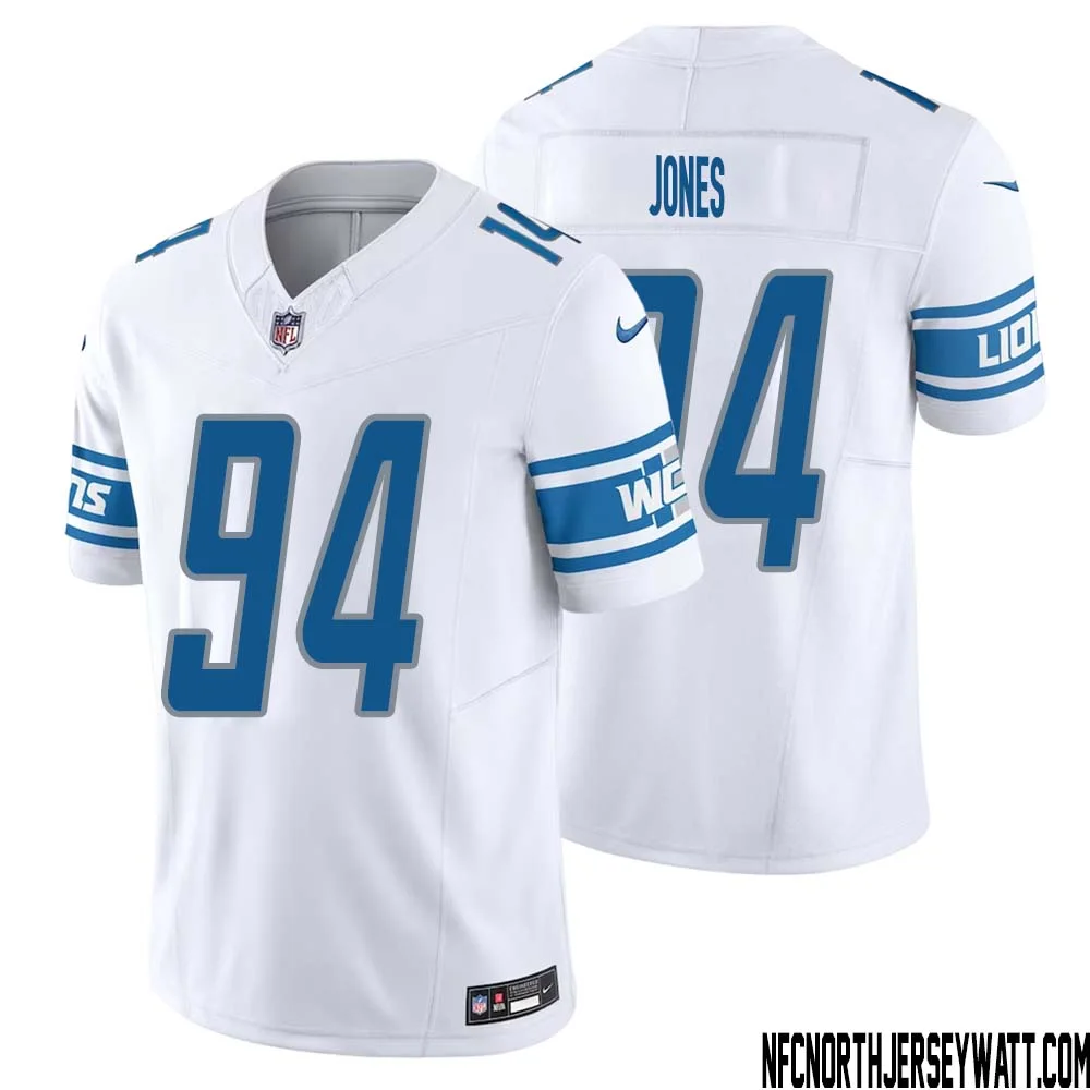 Benito Jones No 94 Men White Detroit Lions Vapor F.U.S.E. Limited Jersey 1