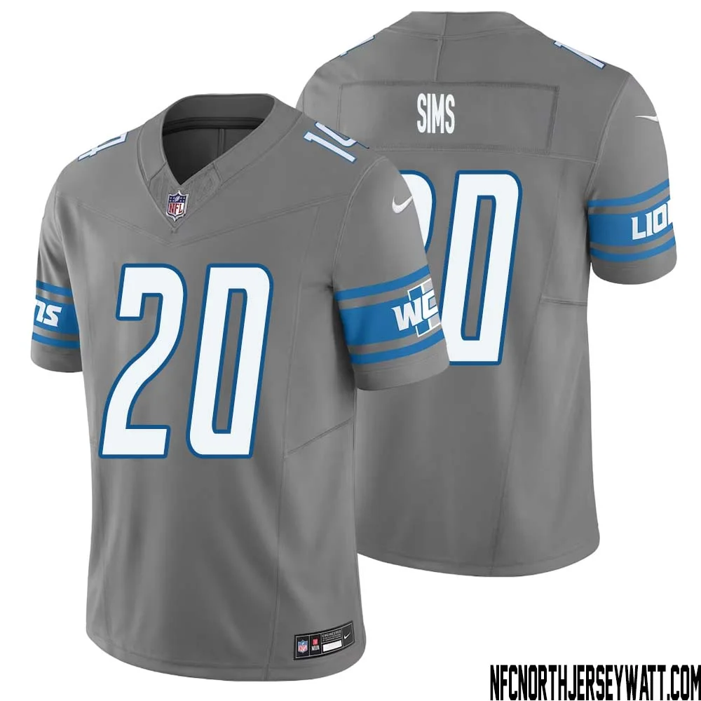 Billy Sims No 20 Men Detroit Lions Vapor F.U.S.E. Limited Jersey Silver 1
