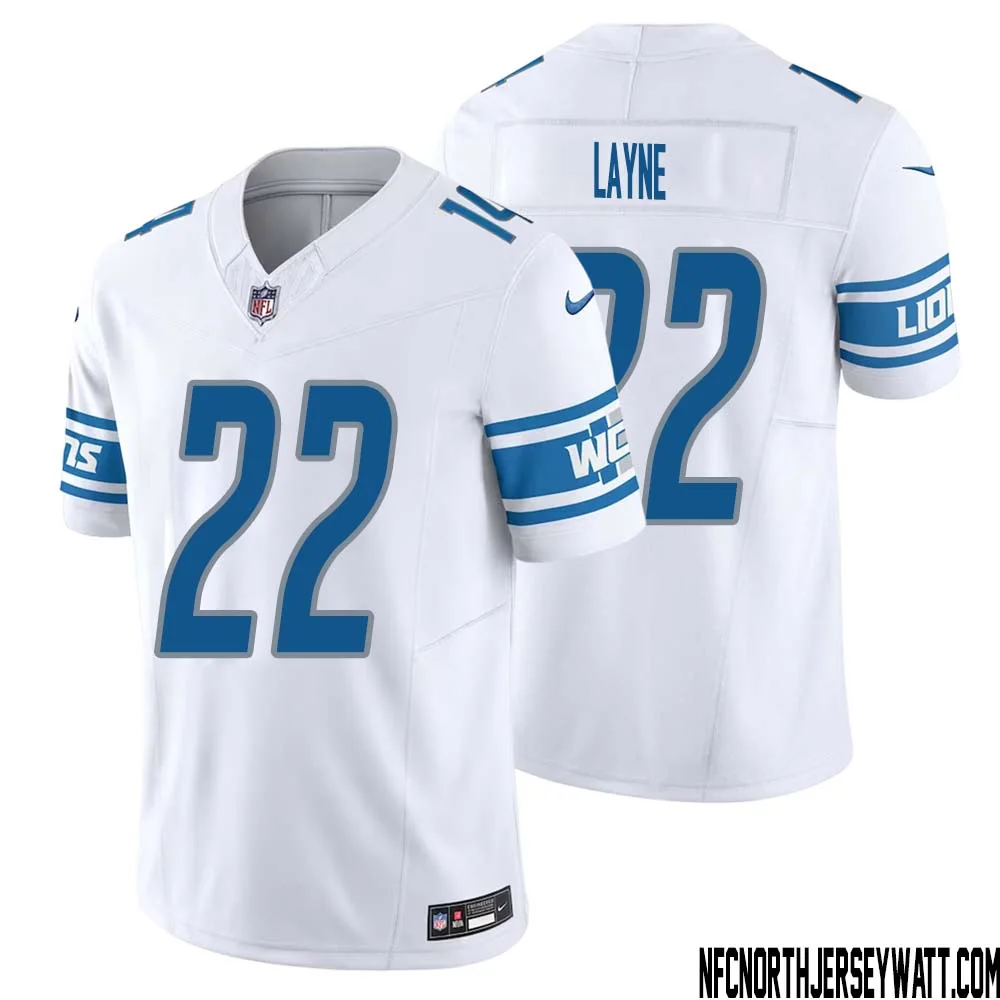 Bobby Layne No 22 Men White Detroit Lions Vapor F.U.S.E. Limited Jersey 1