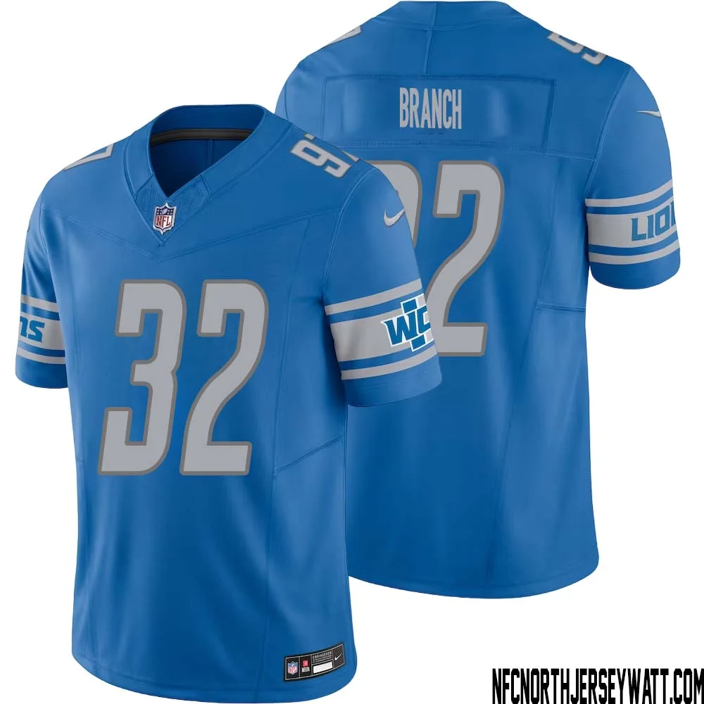 Brian Branch No 32 Men Blue Detroit Lions Vapor F.U.S.E. Limited Jersey 1