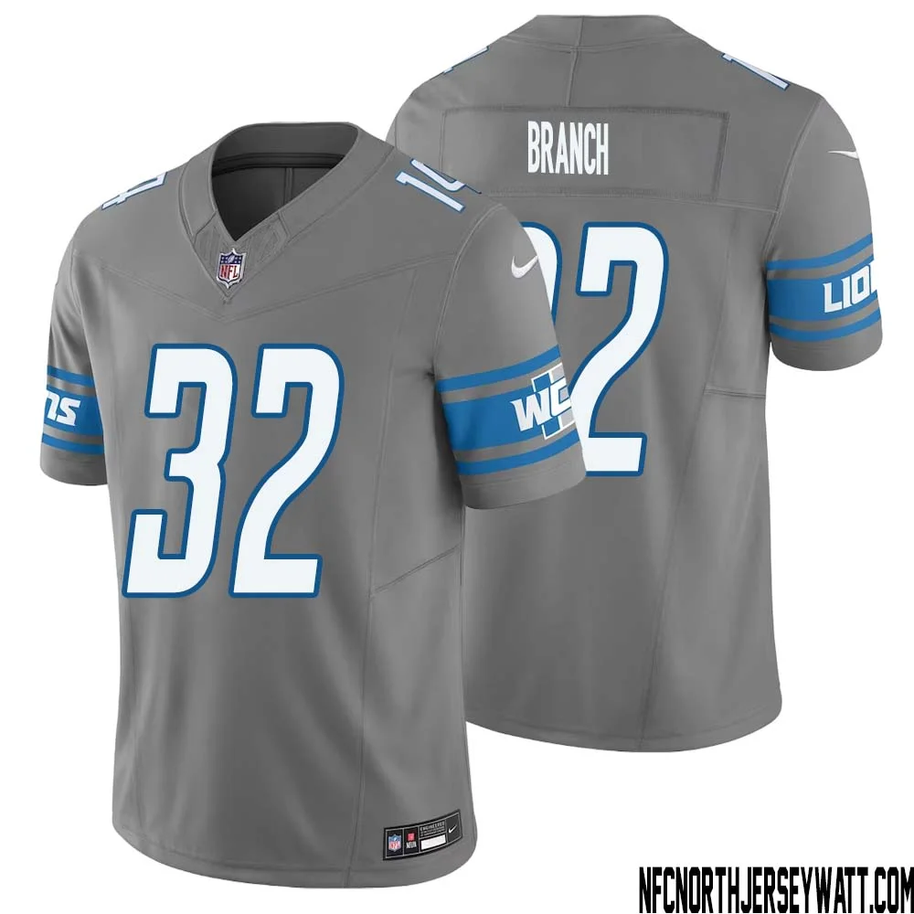 Brian Branch No 32 Men Detroit Lions Vapor F.U.S.E. Limited Jersey Silver