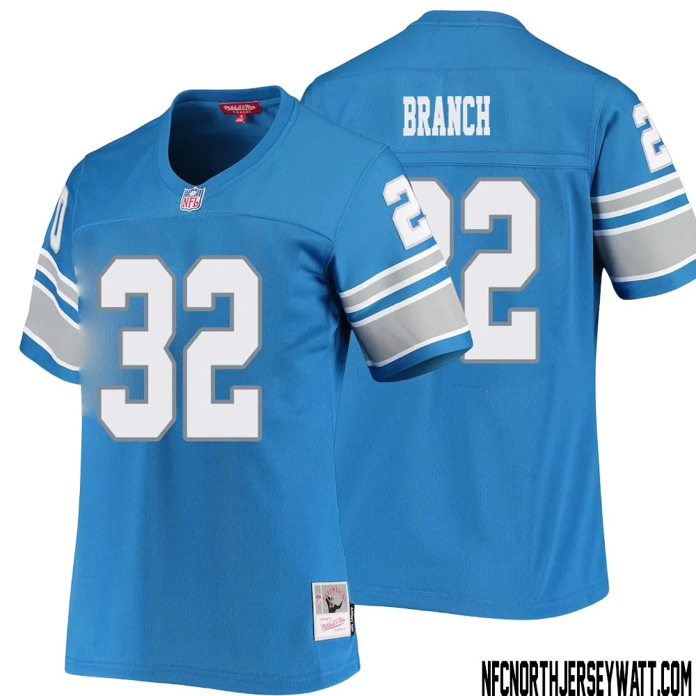 Brian Branch No 32 Women Mitchell Ness Blue Detroit Lions 1996 Legacy Replica Jersey