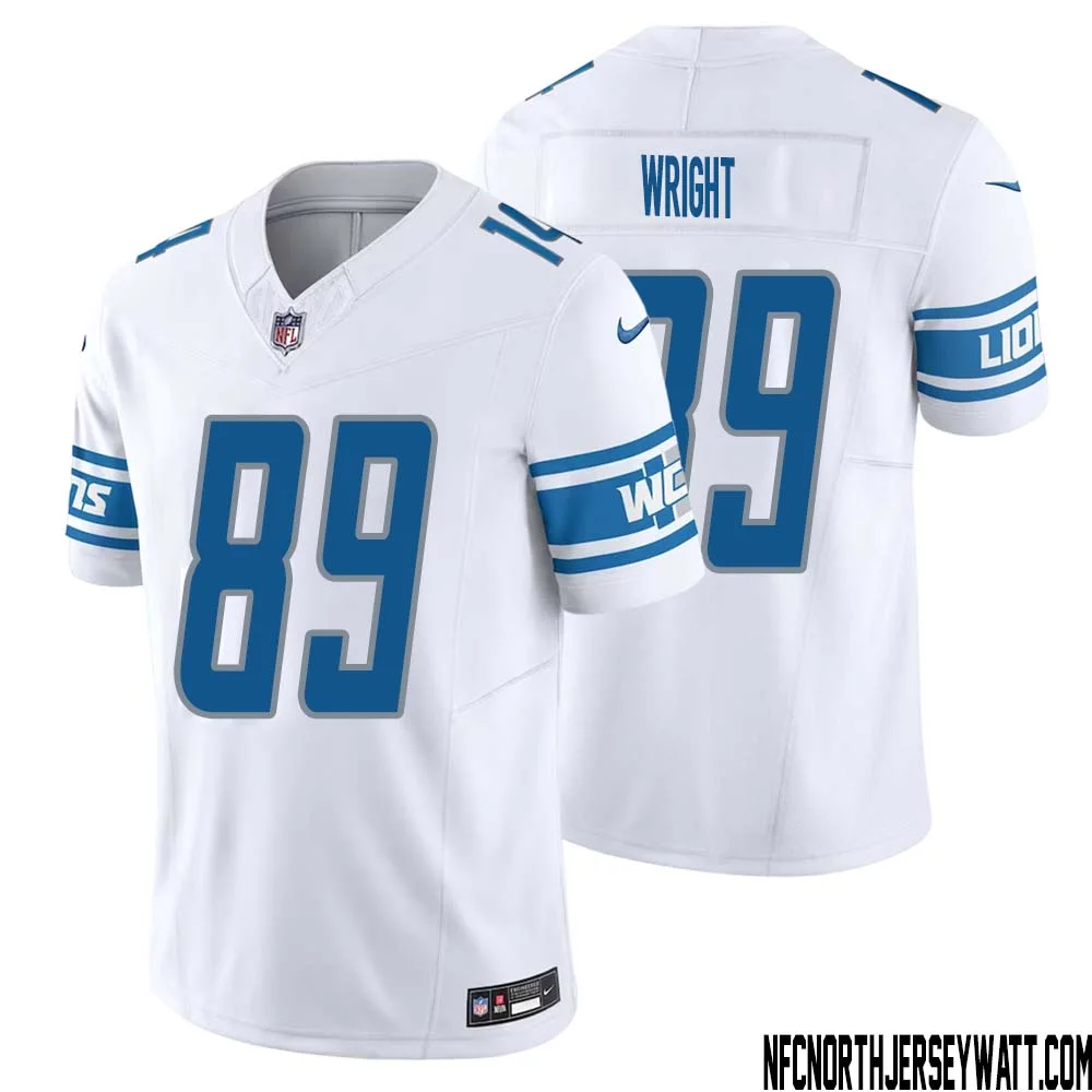 Brock Wright No 89 Men White Detroit Lions Vapor F.U.S.E. Limited Jersey 1