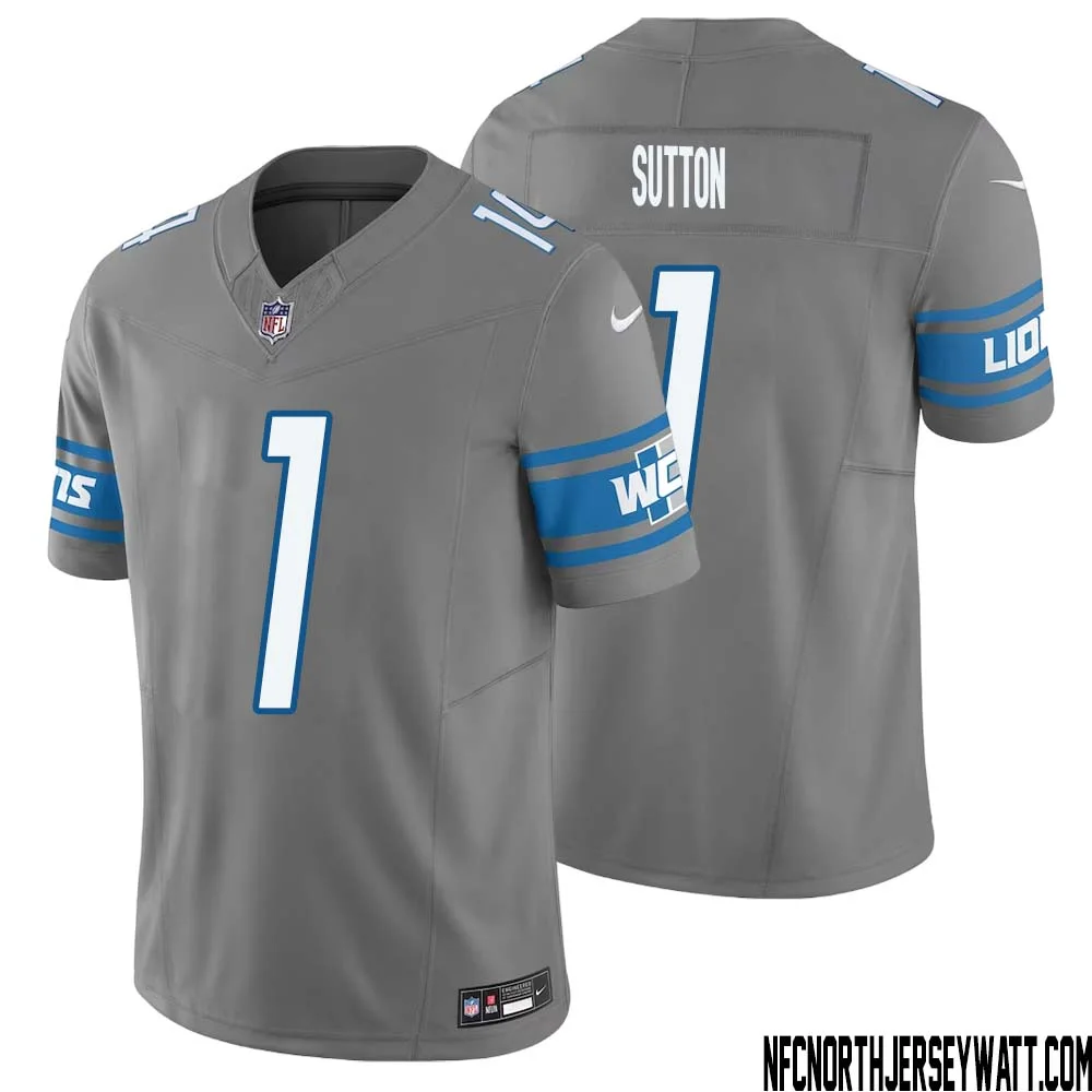 Cameron Sutton No 1 Men Detroit Lions Vapor F.U.S.E. Limited Jersey Silver
