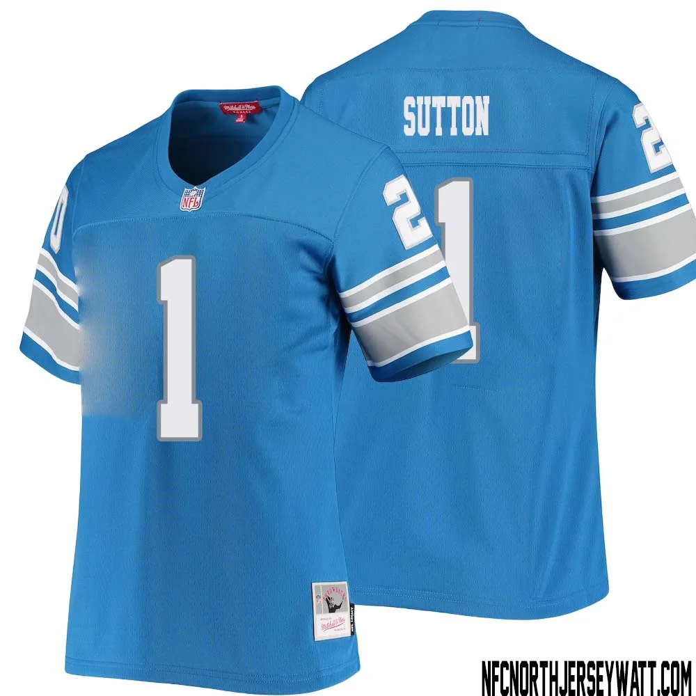 Cameron Sutton No 1 Women Mitchell Ness Blue Detroit Lions 1996 Legacy Replica Jersey 1