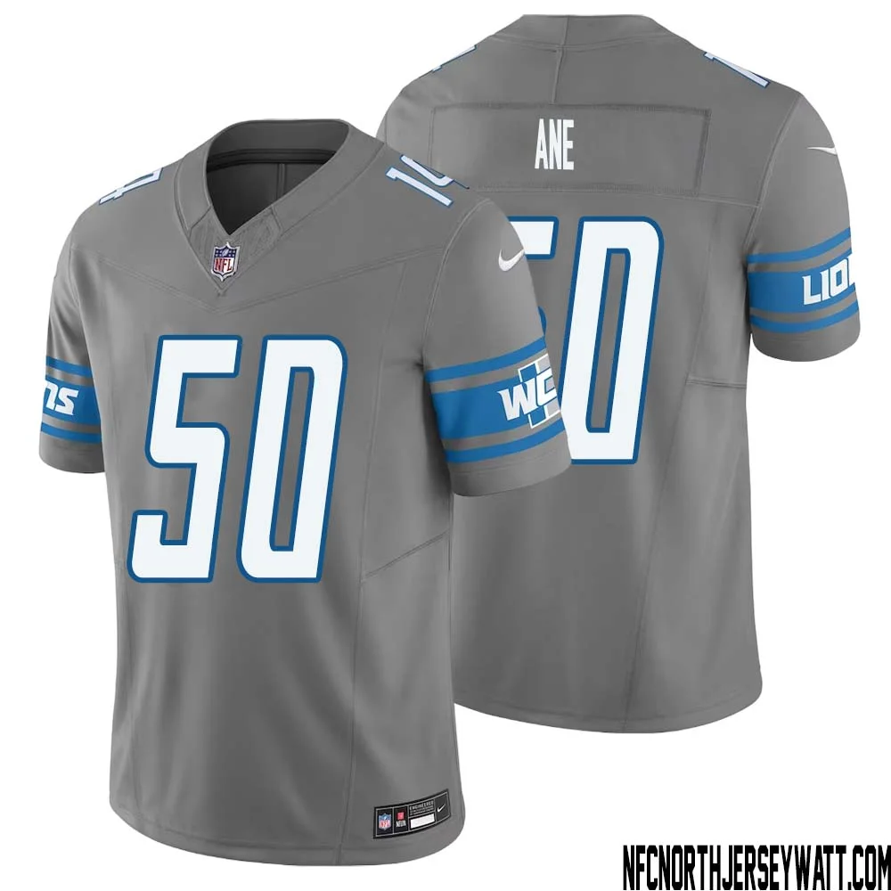 Charlie Ane No 50 Men Detroit Lions Vapor F.U.S.E. Limited Jersey Silver
