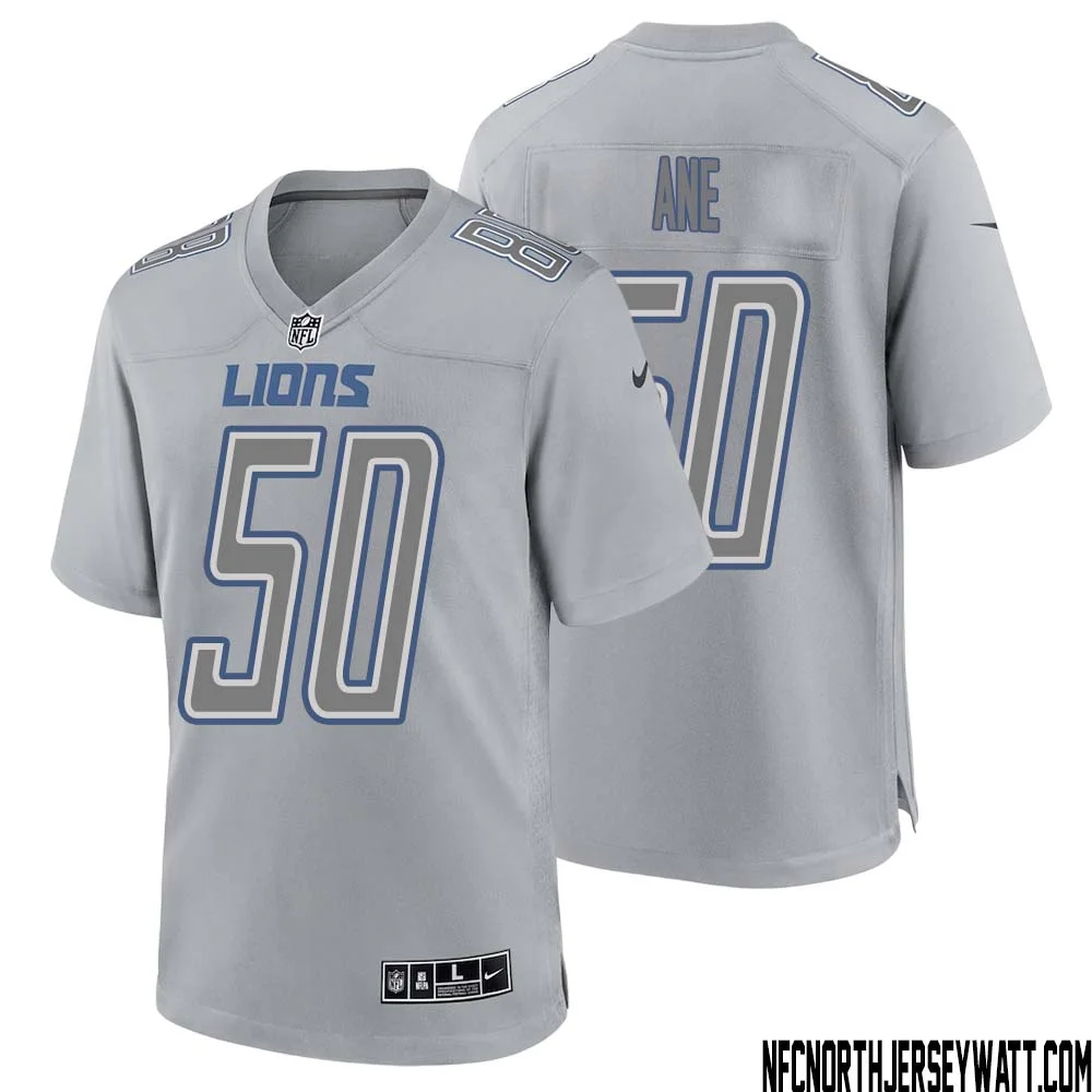 Charlie Ane No 50 Men Gray Detroit Lions Atmosphere Fashion Game Jersey