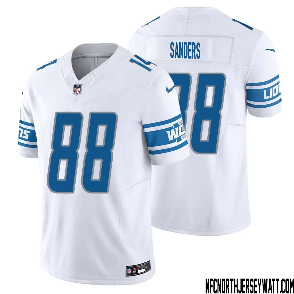 Charlie Sanders No 88 Men White Detroit Lions Vapor F.U.S.E. Limited Jersey