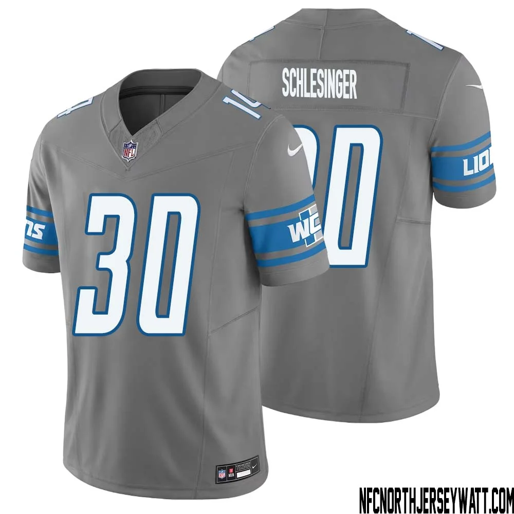 Cory Schlesinger No 30 Men Detroit Lions Vapor F.U.S.E. Limited Jersey Silver