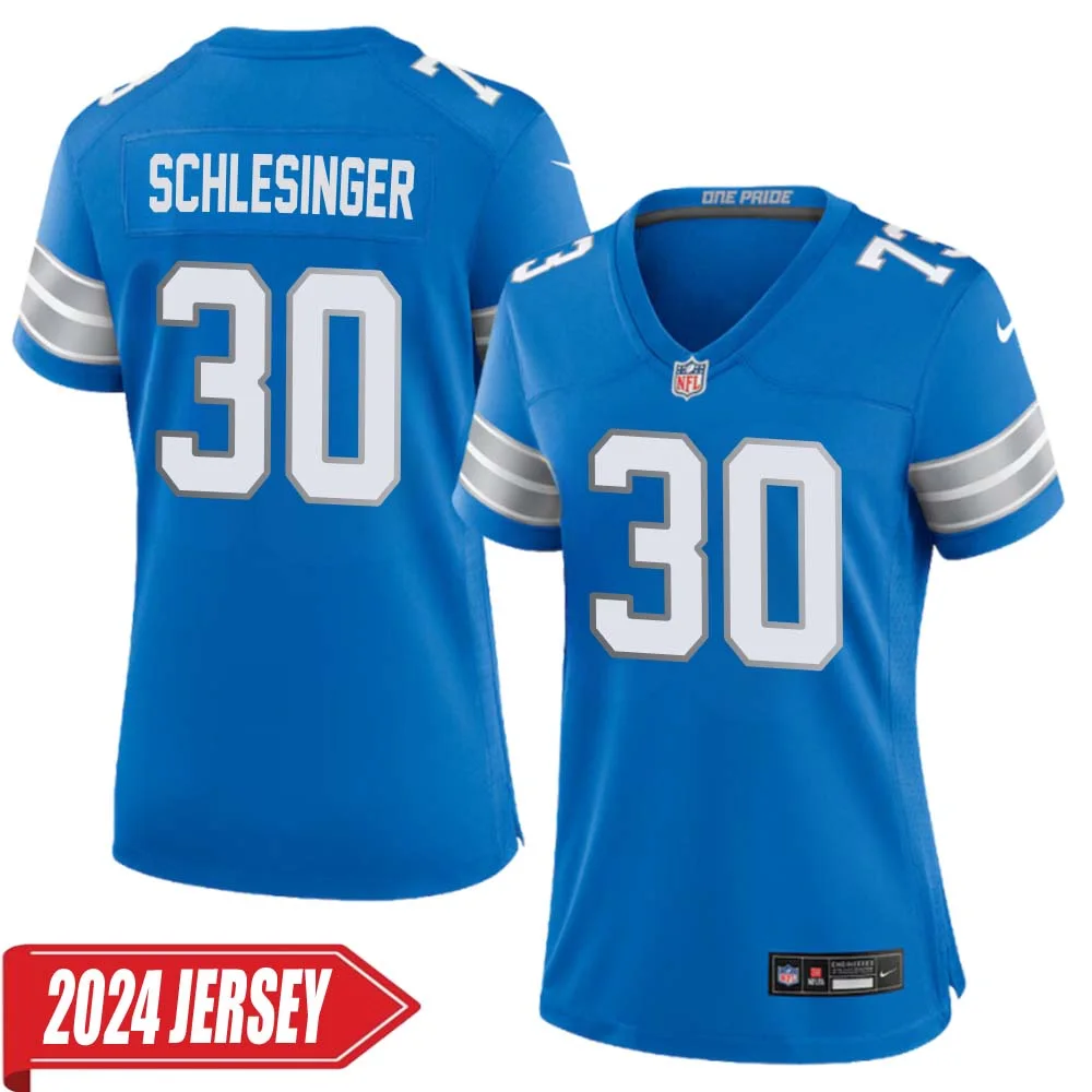 Cory Schlesinger No 30 Woman s Detroit Lions Home Game 2024 Jersey Blue