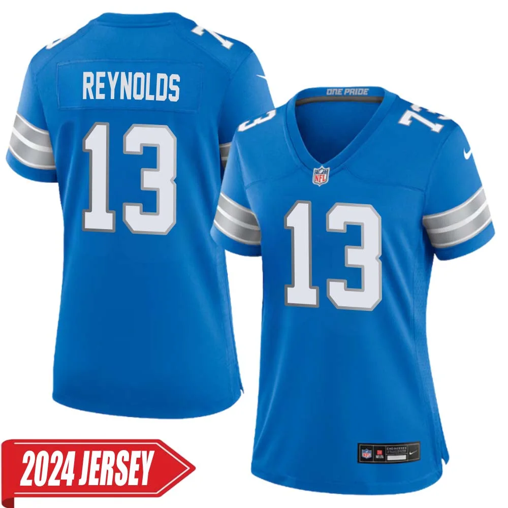 Craig Reynolds No 13 Woman s Detroit Lions Home Game 2024 Jersey Blue