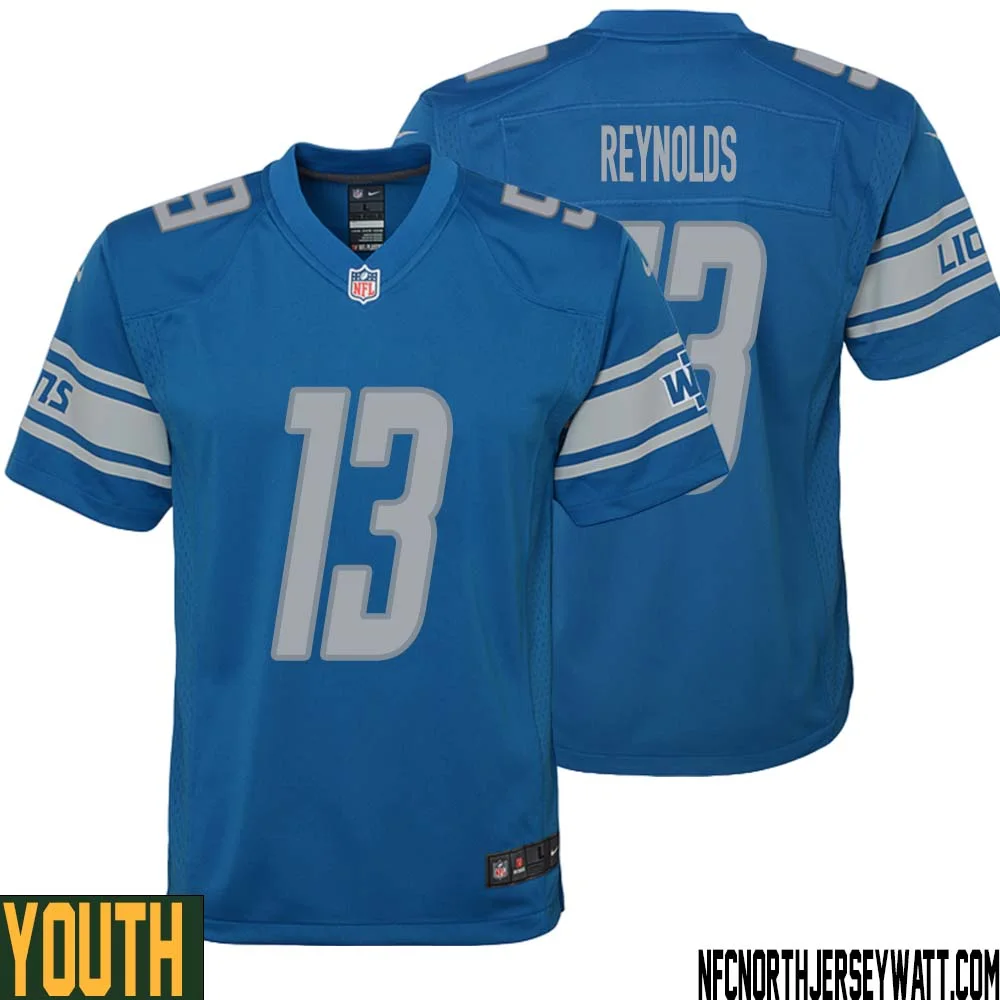 Craig Reynolds No 13 Youth Blue Detroit Lions Player Home Game Jersey 1