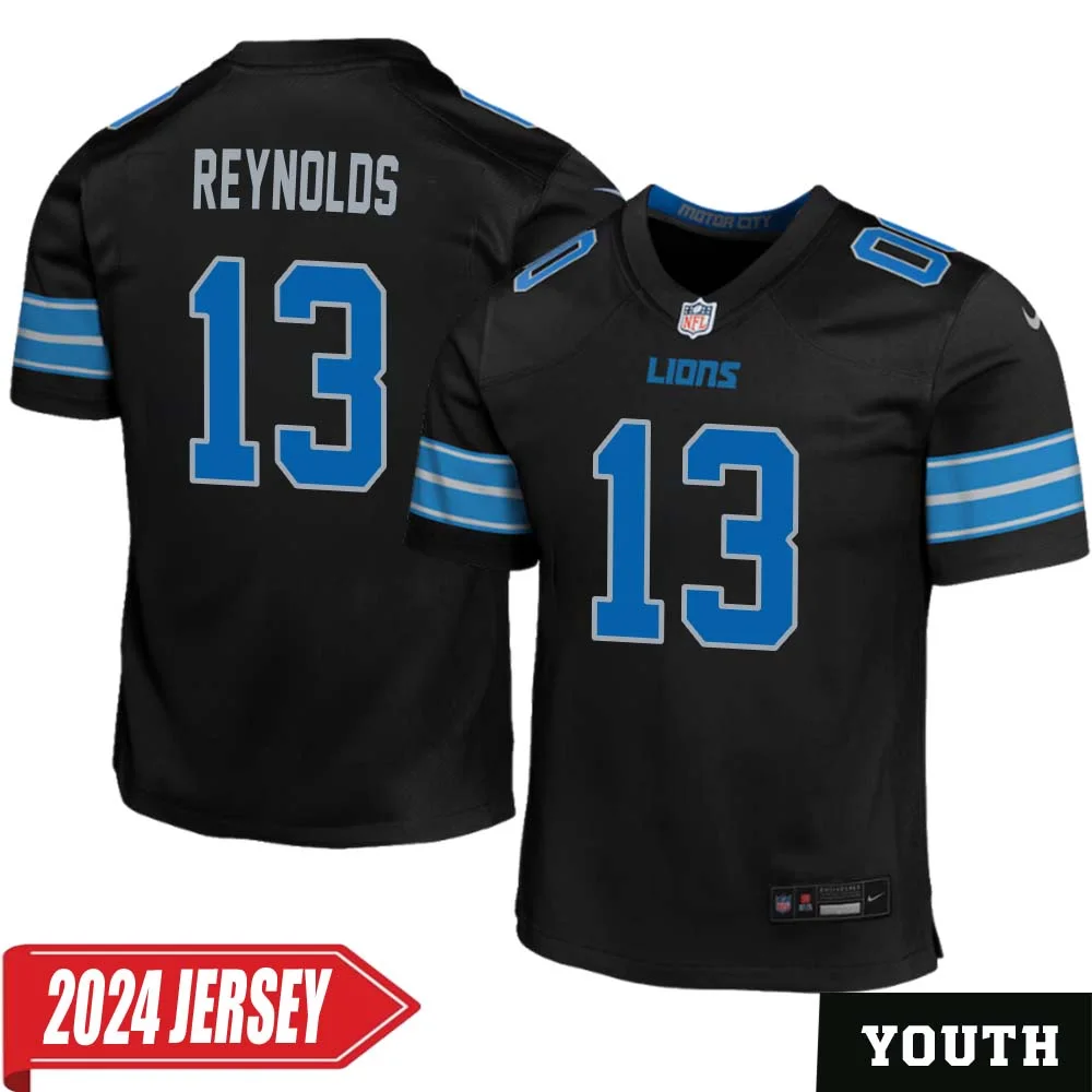 Craig Reynolds No 13 Youth s Detroit Lions 2nd Alternate Vapor F.U.S.E. Limited 2024 Jersey Black