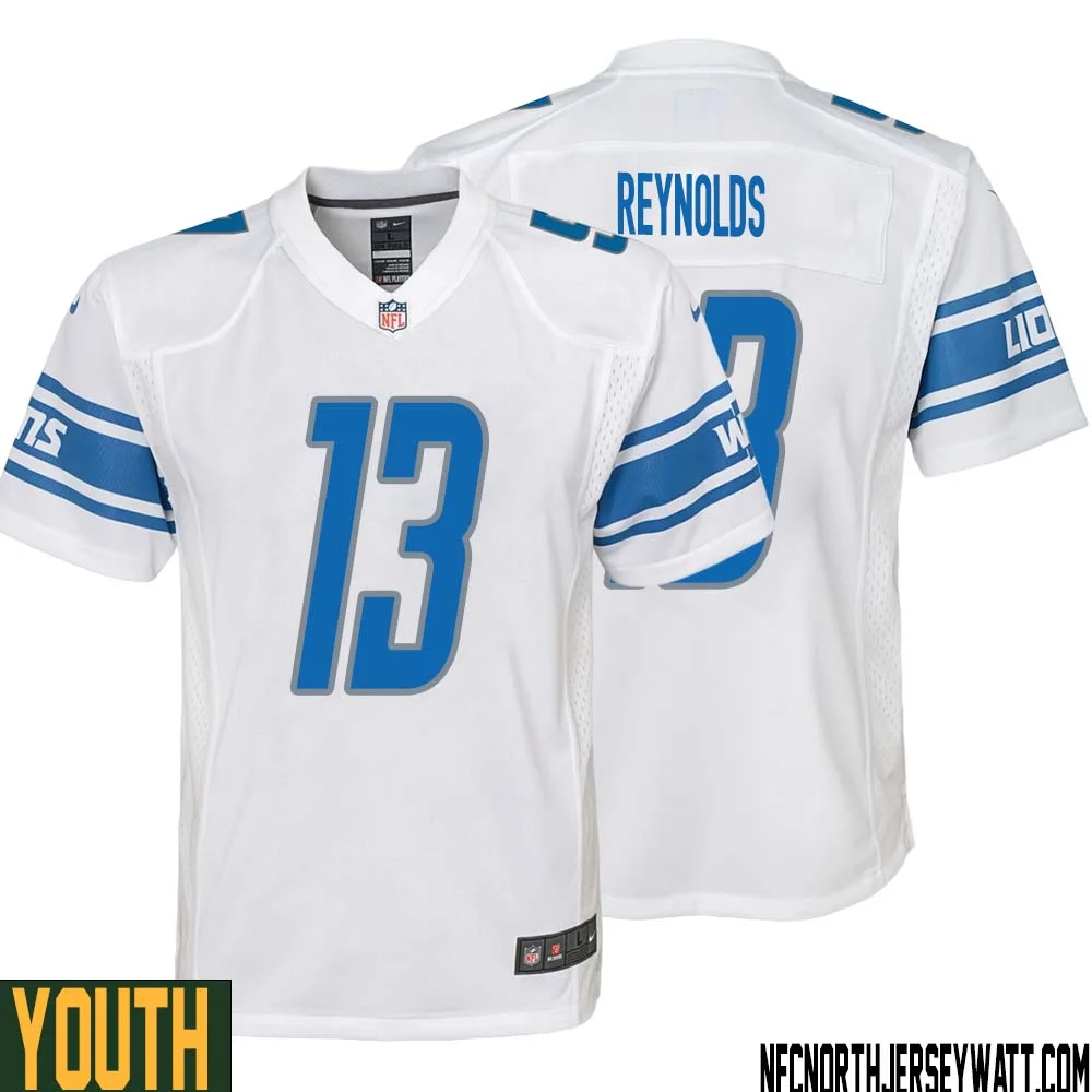 Craig Reynolds No 13 Youth White Detroit Lions Player Away Game Jersey