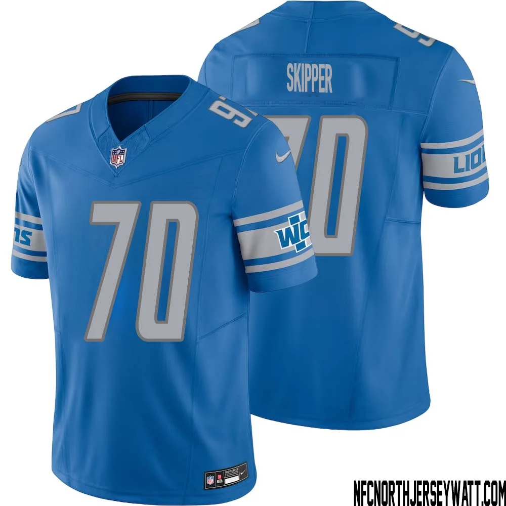 Dan Skipper No 70 Men Blue Detroit Lions Vapor F.U.S.E. Limited Jersey