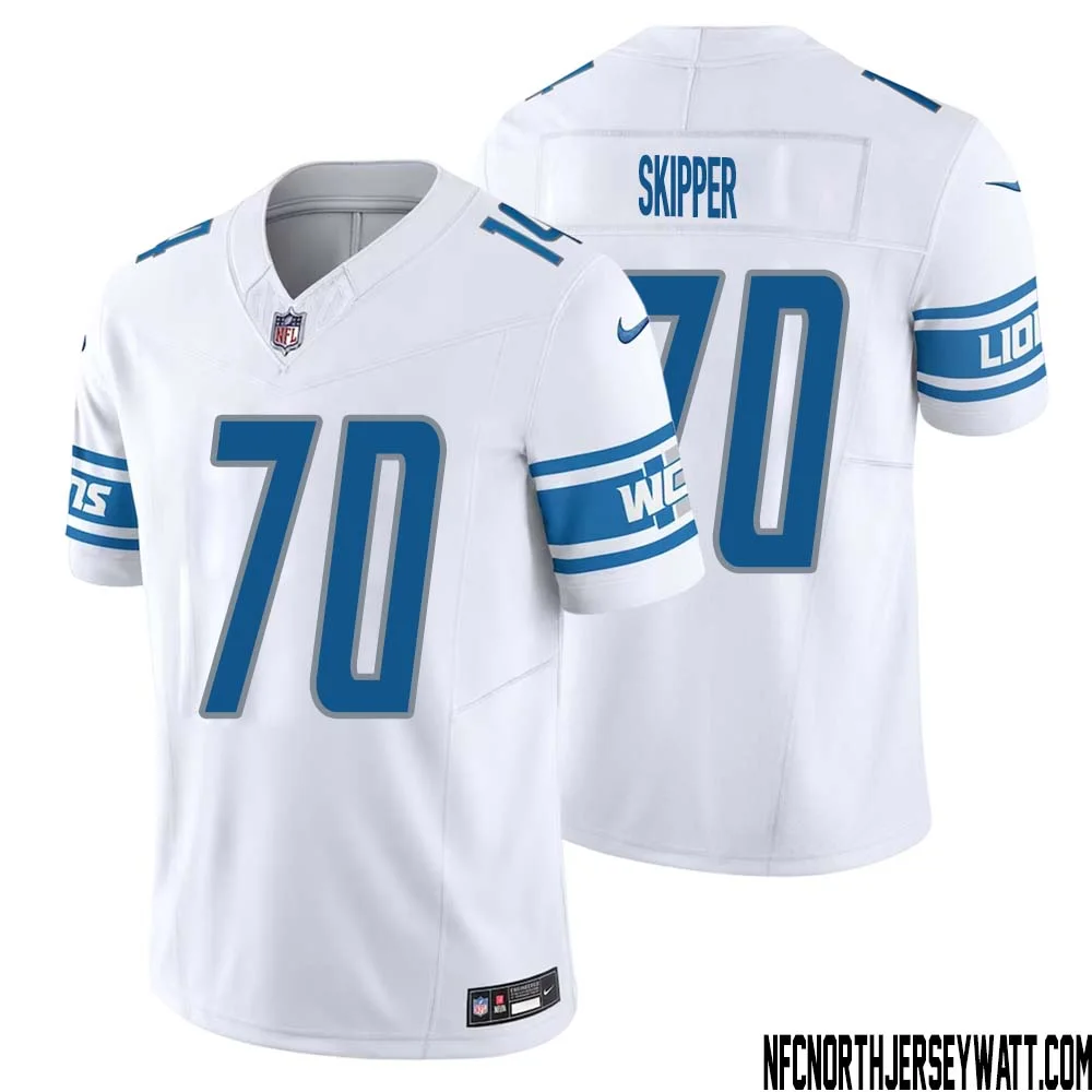 Dan Skipper No 70 Men White Detroit Lions Vapor F.U.S.E. Limited Jersey