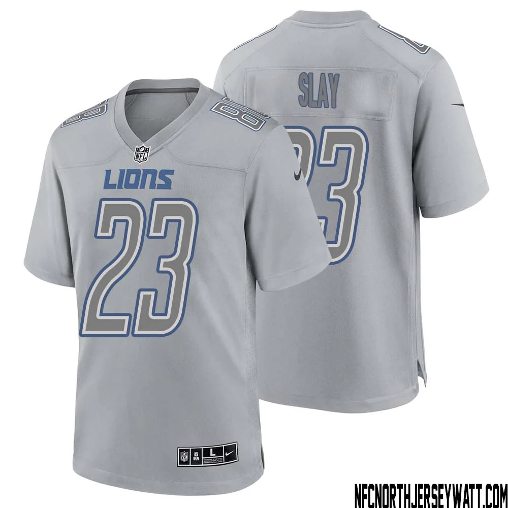 Darius Slay No 23 Men Gray Detroit Lions Atmosphere Fashion Game Jersey 1