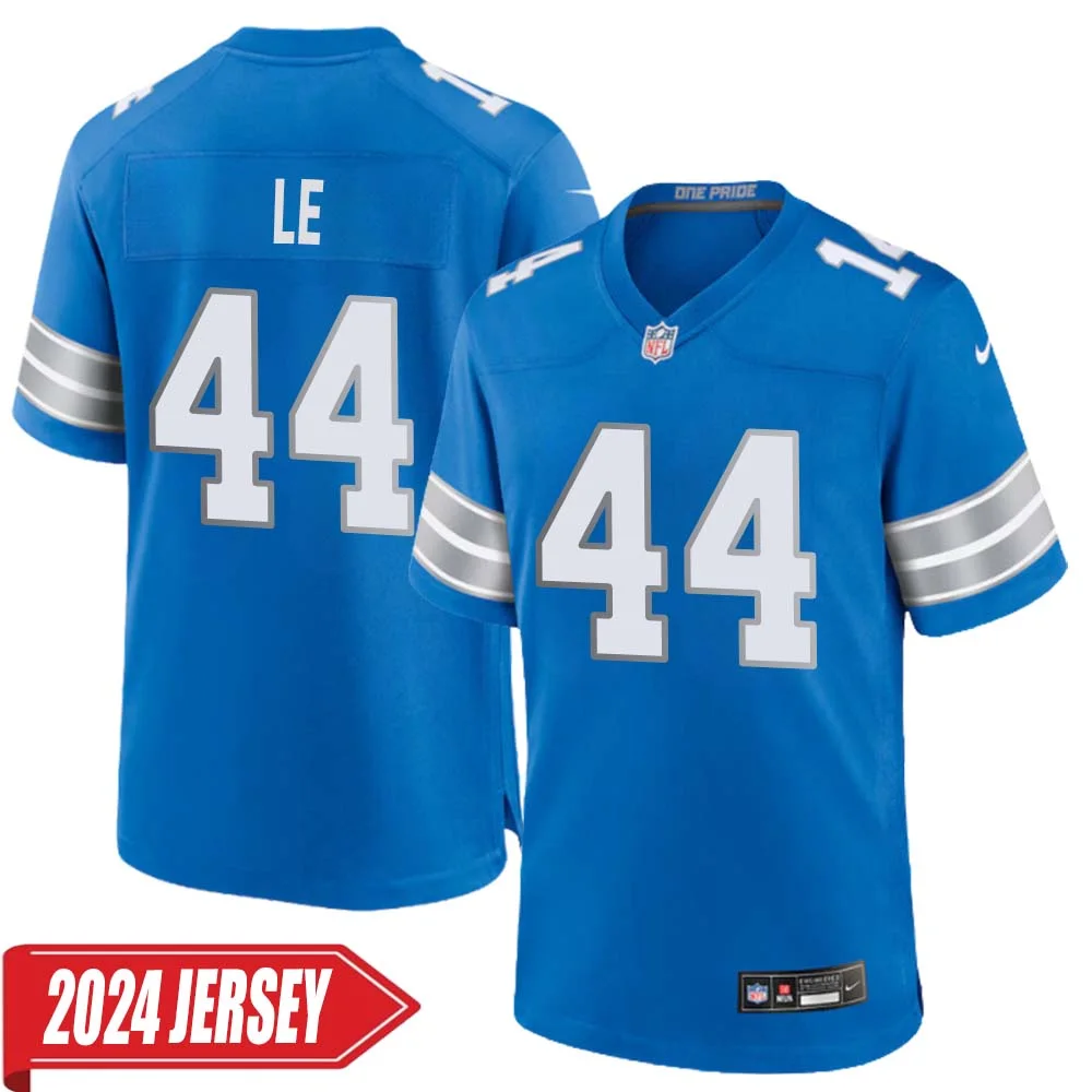 Dick Le No 44 Men s Detroit Lions Home Game 2024 Jersey Blue