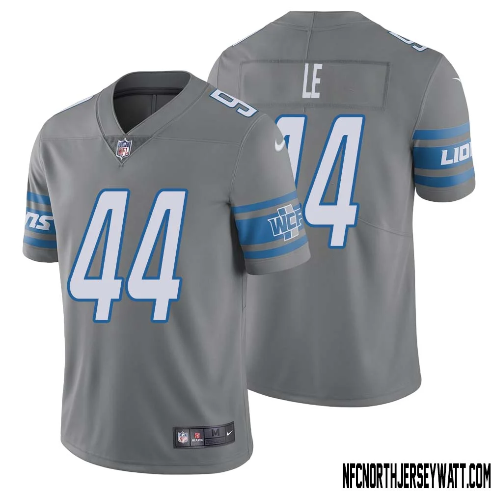 Dick Le No 44 Men Steel Detroit Lions Vapor Untouchable Color Rush Limited Player Jersey