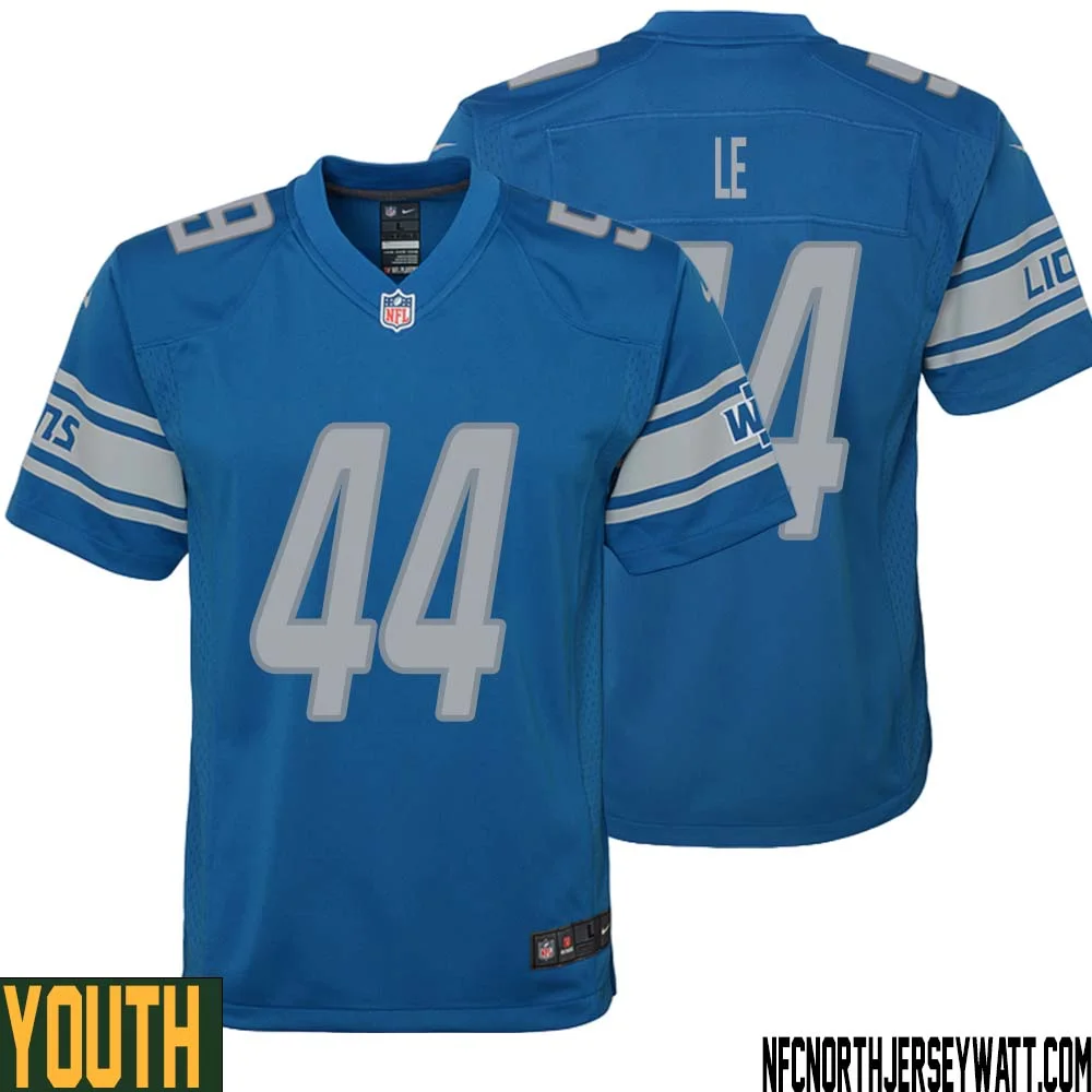Dick Le No 44 Youth Blue Detroit Lions Player Home Game Jersey