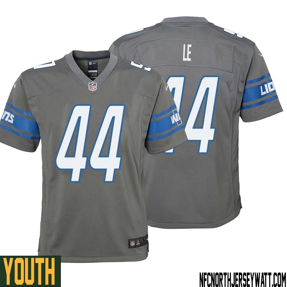 Dick Le No 44 Youth Gray Detroit Lions Player Alternate Game Jersey 1