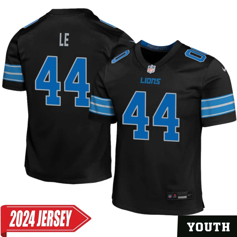 Dick Le No 44 Youth s Detroit Lions 2nd Alternate Vapor F.U.S.E. Limited 2024 Jersey Black