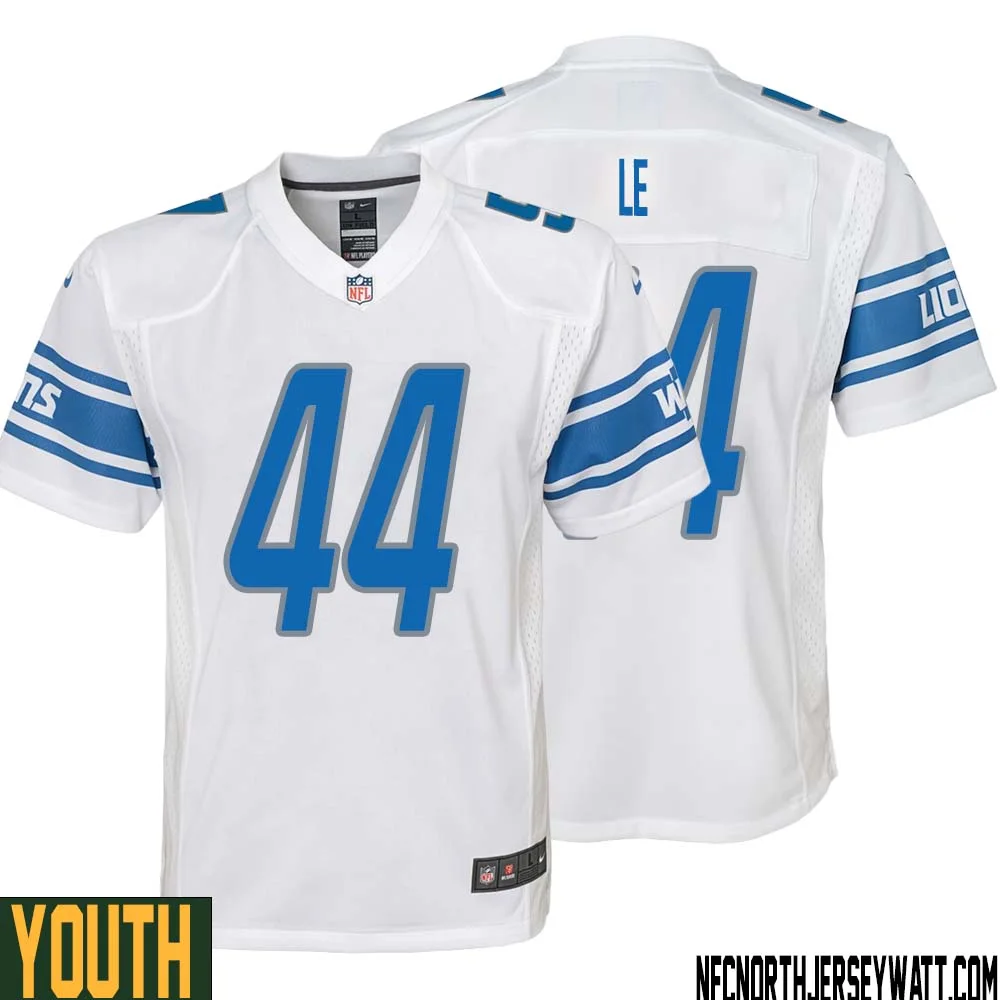 Dick Le No 44 Youth White Detroit Lions Player Away Game Jersey