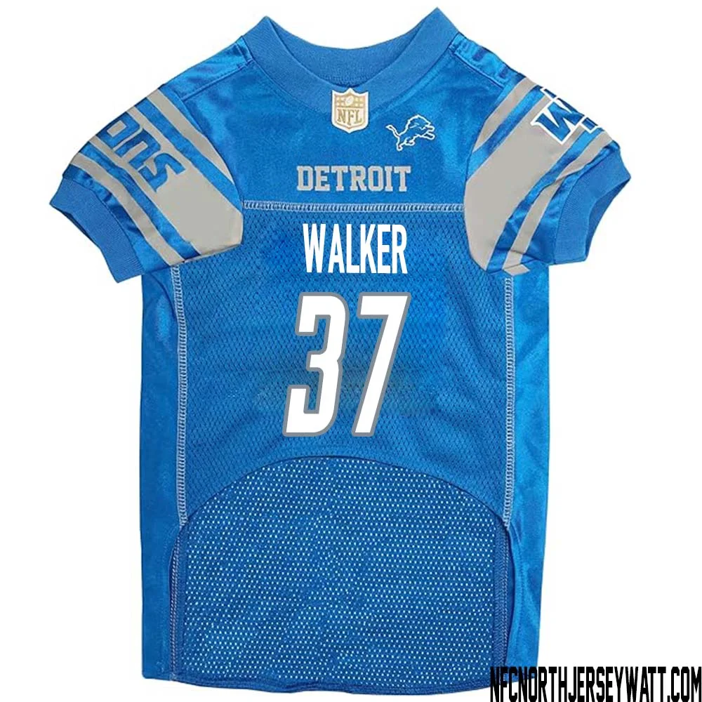Doak Walker No 37 Blue Detroit Lions Dog Jersey 1