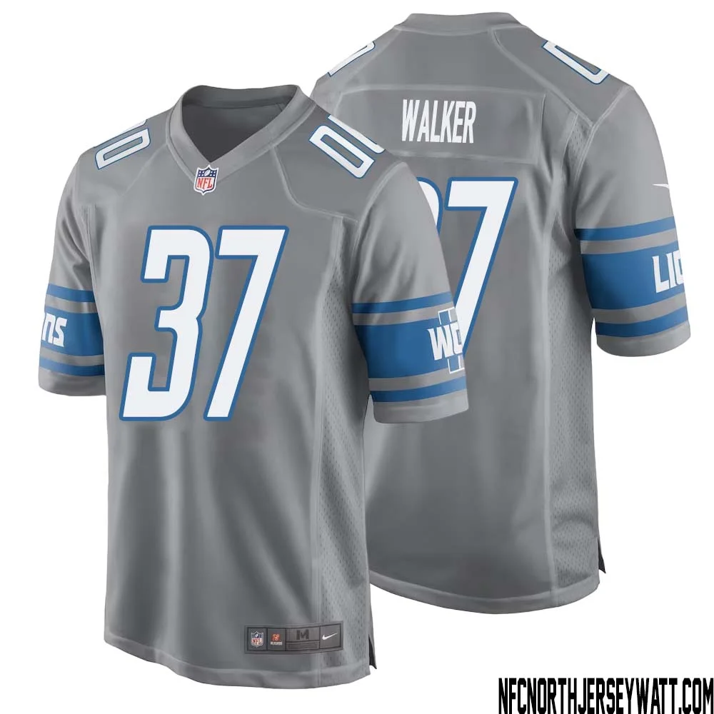 Doak Walker No 37 Men Gray Detroit Lions Player Alternate Game Jersey