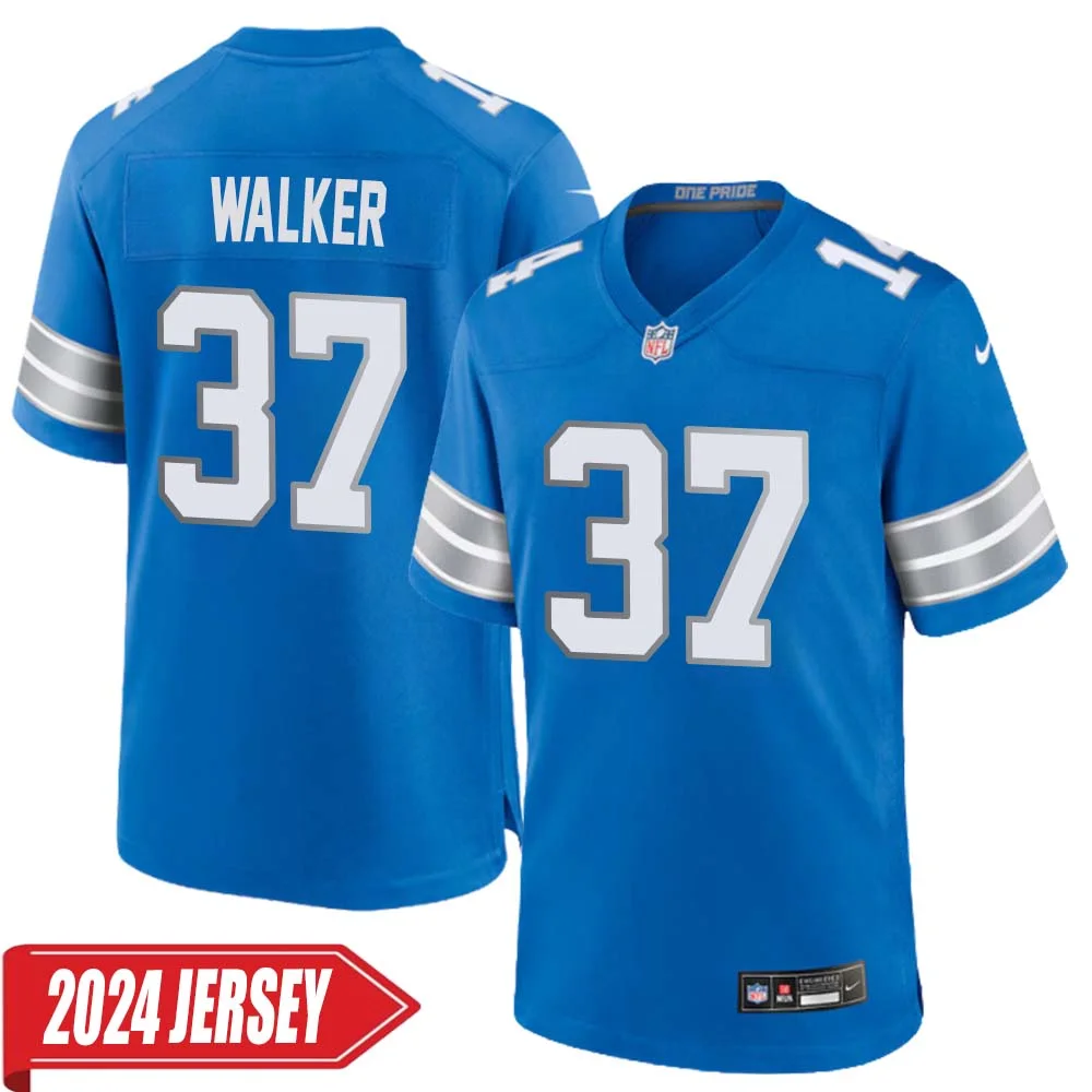 Doak Walker No 37 Men s Detroit Lions Home Game 2024 Jersey Blue