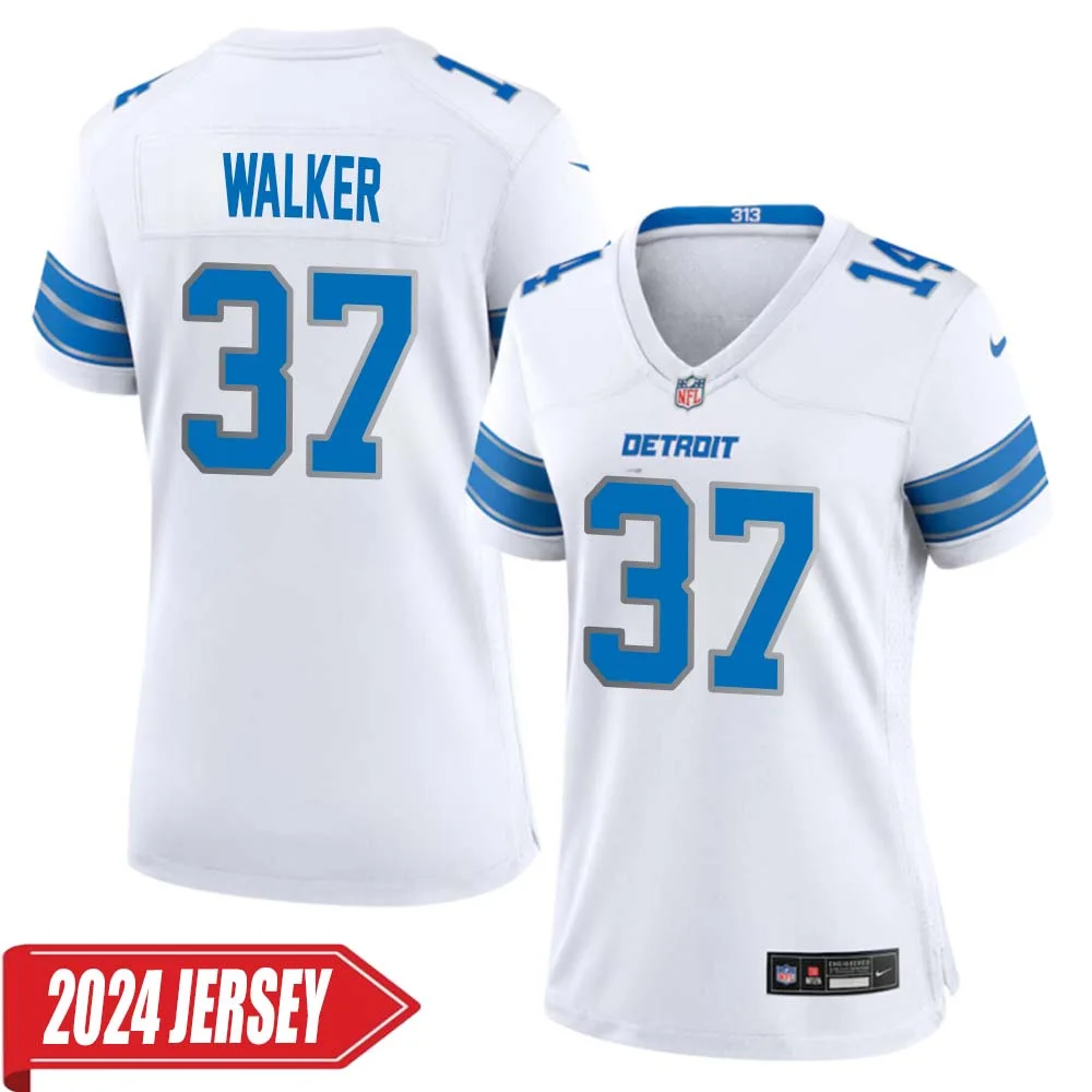 Doak Walker No 37 Woman s Detroit Lions Away Game 2024 Jersey White