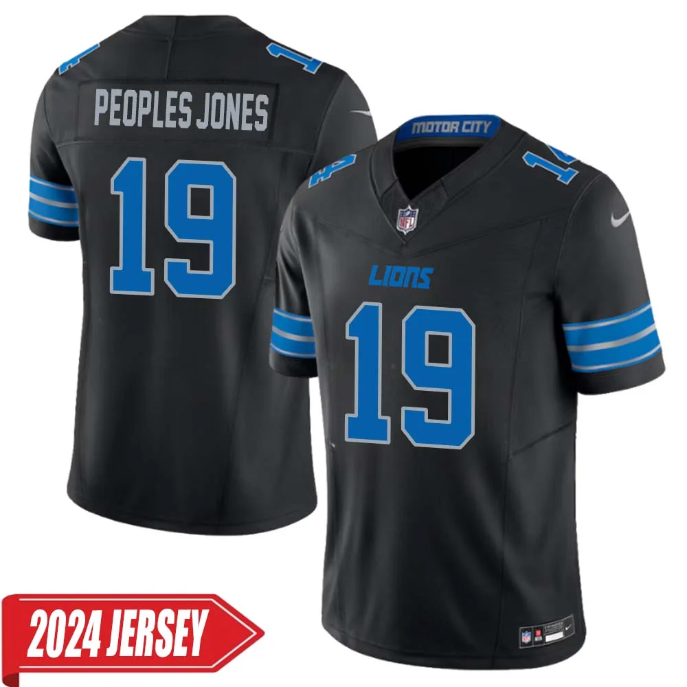 Donovan Peoples Jones No 19 Men s Detroit Lions 2nd Alternate Vapor F.U.S.E. Limited 2024 Jersey Black
