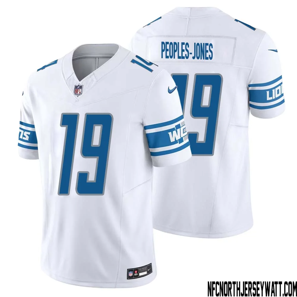 Donovan Peoples Jones No 19 Men White Detroit Lions Vapor F.U.S.E. Limited Jersey