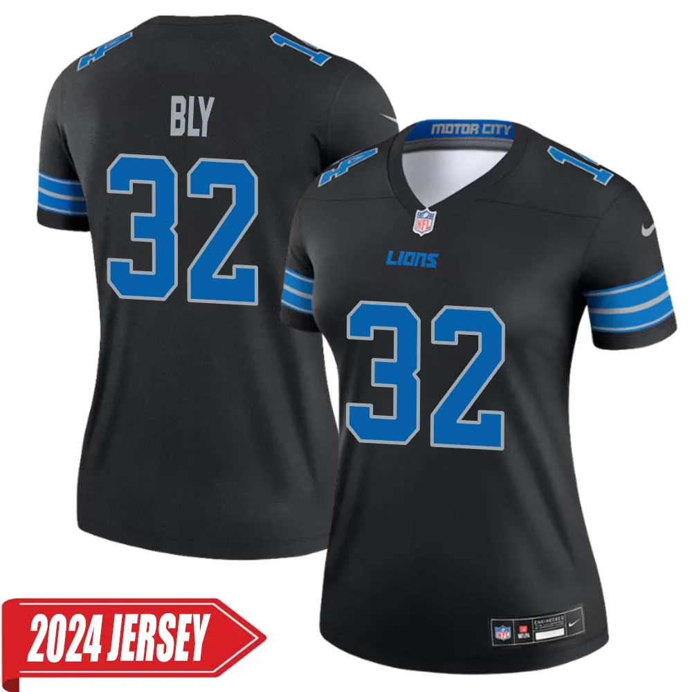 Dre Bly No 32 Woman s Detroit Lions 2nd Alternate Vapor F.U.S.E. Limited 2024 Jersey Black