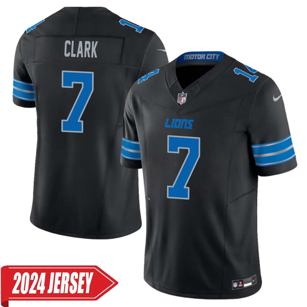 Dutch Clark No 7 Men s Detroit Lions 2nd Alternate Vapor F.U.S.E. Limited 2024 Jersey Black