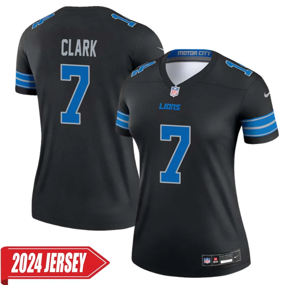 Dutch Clark No 7 Woman s Detroit Lions 2nd Alternate Vapor F.U.S.E. Limited 2024 Jersey Black