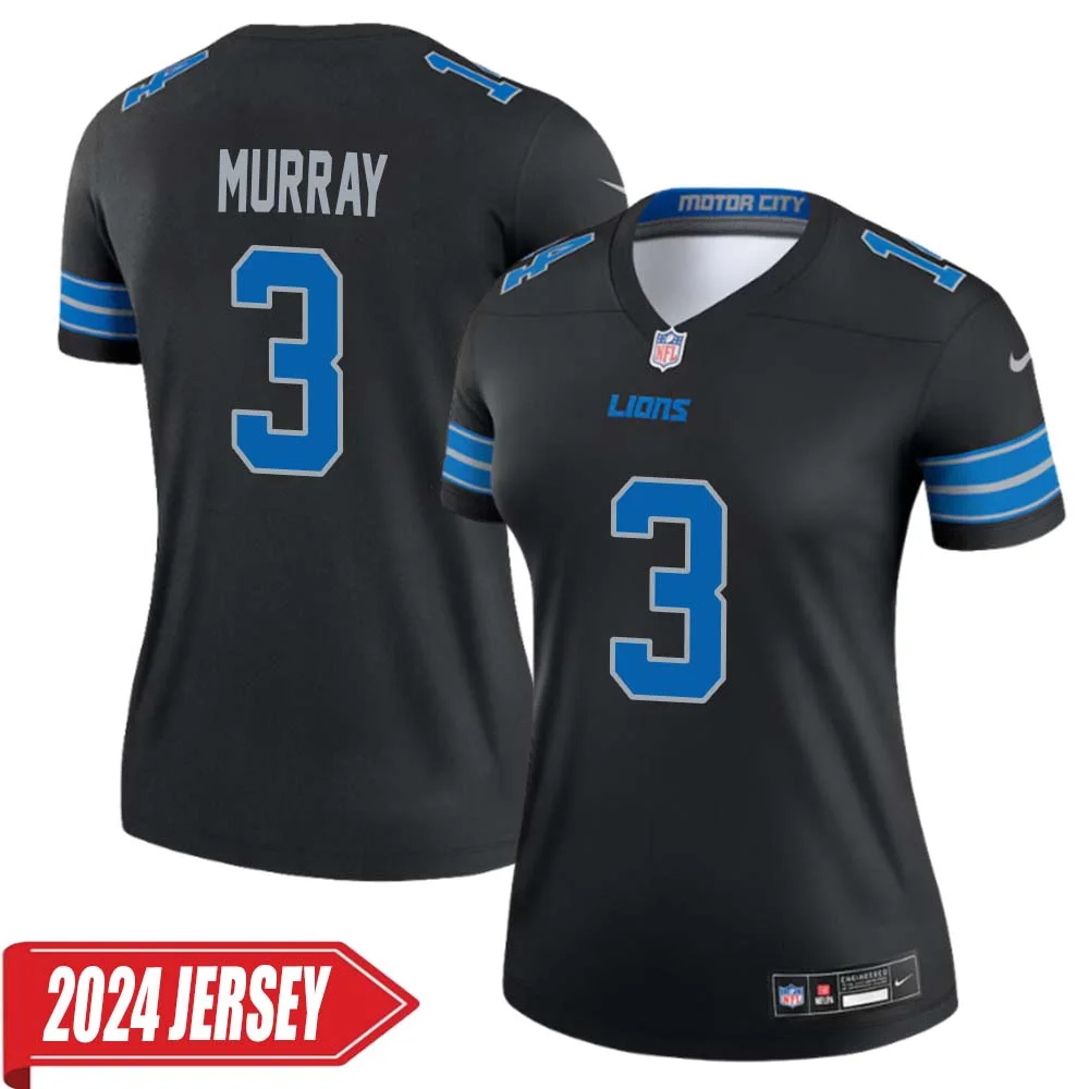 Eddie Murray No 3 Woman s Detroit Lions 2nd Alternate Vapor F.U.S.E. Limited 2024 Jersey Black