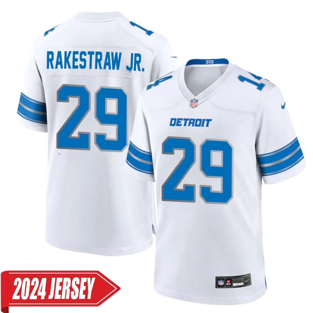 Ennis Rakestraw Jr. No 29 Men s Detroit Lions Away Game 2024 Jersey White